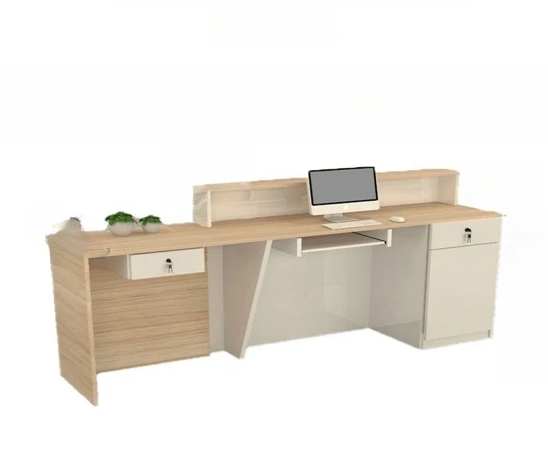 Checkout page Company Reception Desk Baking Paint Front Desk Clothing Store Milk Tea Shop Hair Salon Small Bar Table Counter