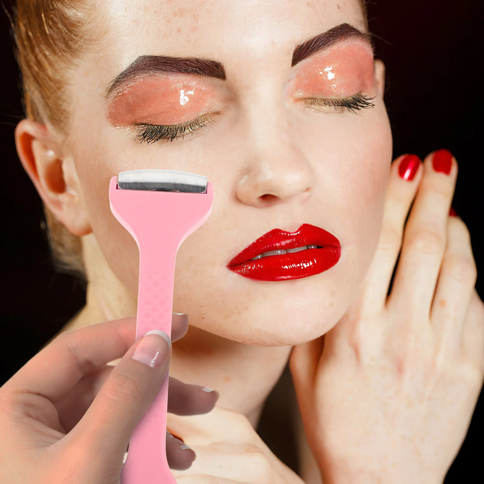 Rodillo para el cuidado de los ojos y la cara para mujer, masajeador Facial duradero y resistente, herramienta para aliviar la hinchazón, belleza