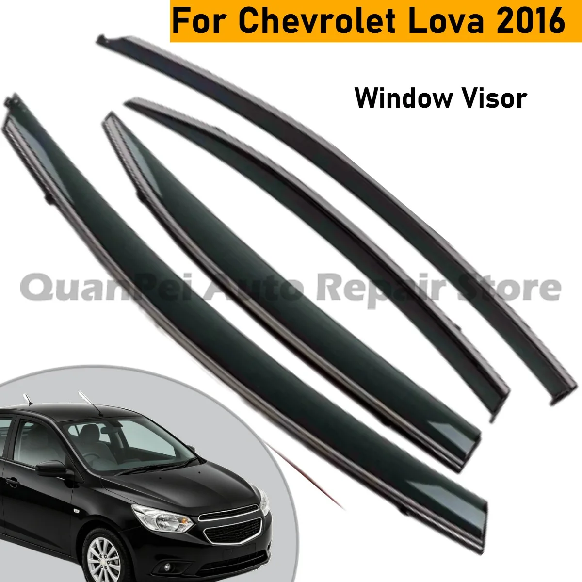 Window Deflector Rain Deflector Door Visor Weather Shield Precise Fit 4Pcs Set For Chevrolet Lova 2016 Sturdy Accessories