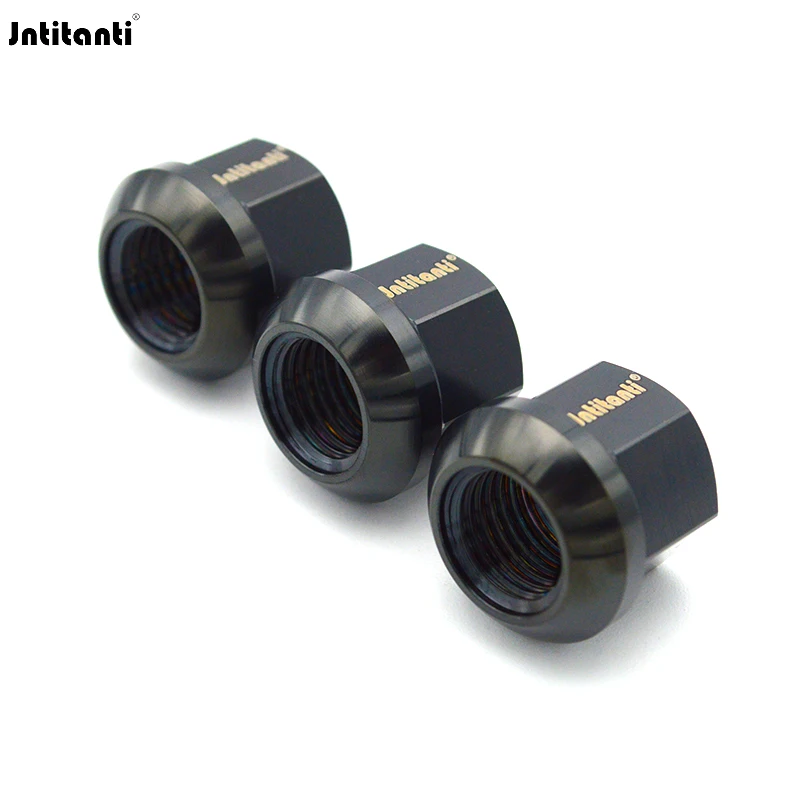 Jntitanti Factory high qualty Ti-6Al-4V Ball seat wheel rim nuts M14*1.5*21mm wheel nuts for VW, AUDI, Porsche, BENZ