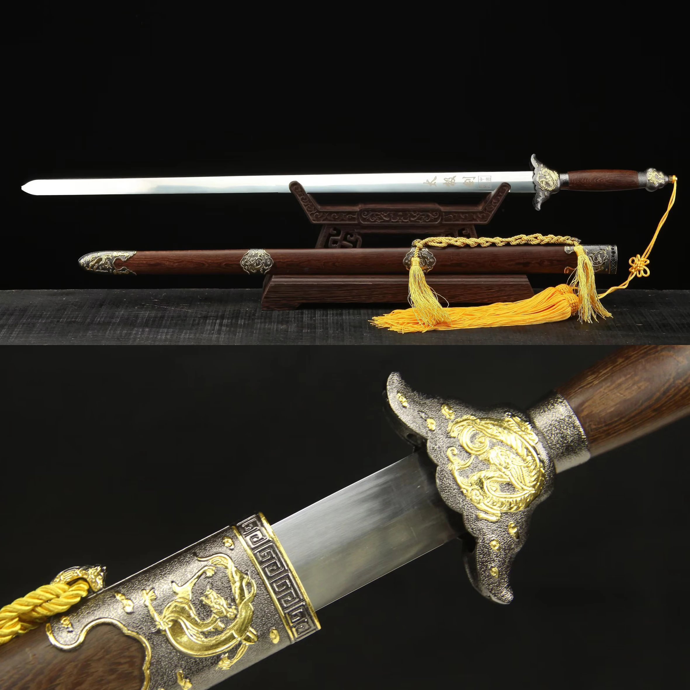 100cm martial arts skill, Dragon Taiji Sword, decorative performance. Samurai Sword. Not sharp. Lucky Feng Shui Katana gift.