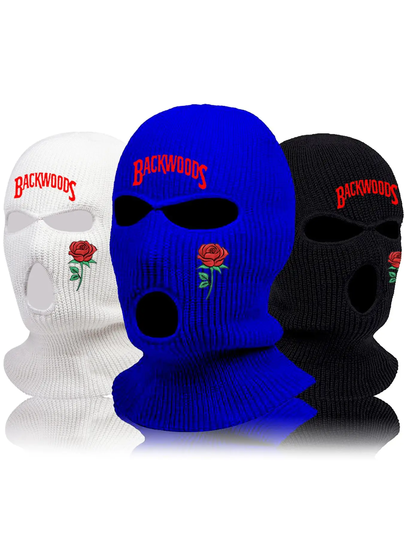 1/2PC 3-hole Fun Hat Knitted Full Face Ski Mask Winter Balaclava Warm Knitted Full Face Mask Outdoor Sports Halloween Gift