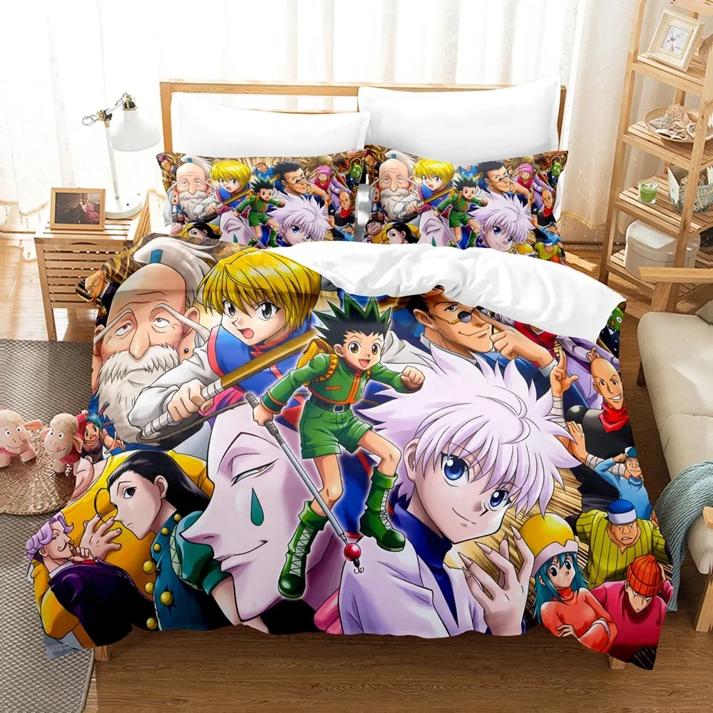 

Nwe Hunter X Hunter Bedding Set Single Twin Full Queen King Size Bed Linens Aldult Kids Home Decor Duvet Cover Gift