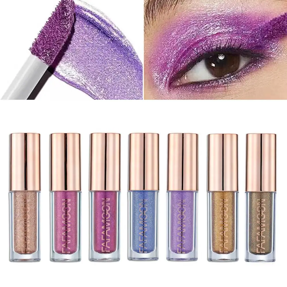 液体アイシャドウ パール光沢のあるファインフラッシュスパンコール 持続的な形成メイクアップ 高速汗防止アイライナーフィルム 速乾性 W0K1