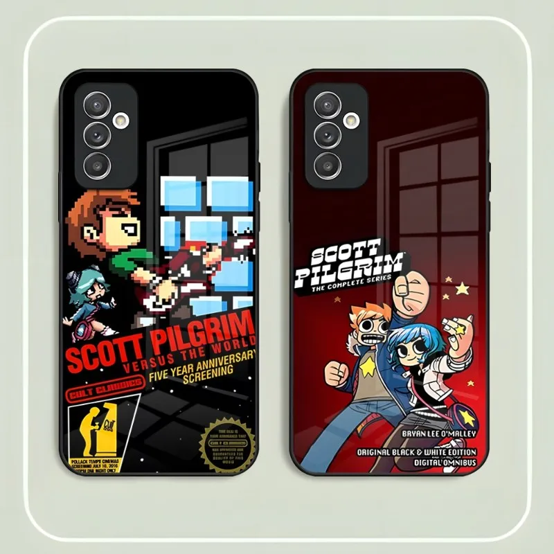 Scott Pilgrim Vs The World Phone Case Tempered Glass For Samsung A52 A22 A21 A71 A20 A31 A12 A51 A40 A10 A32 A72 A30 Back Cover