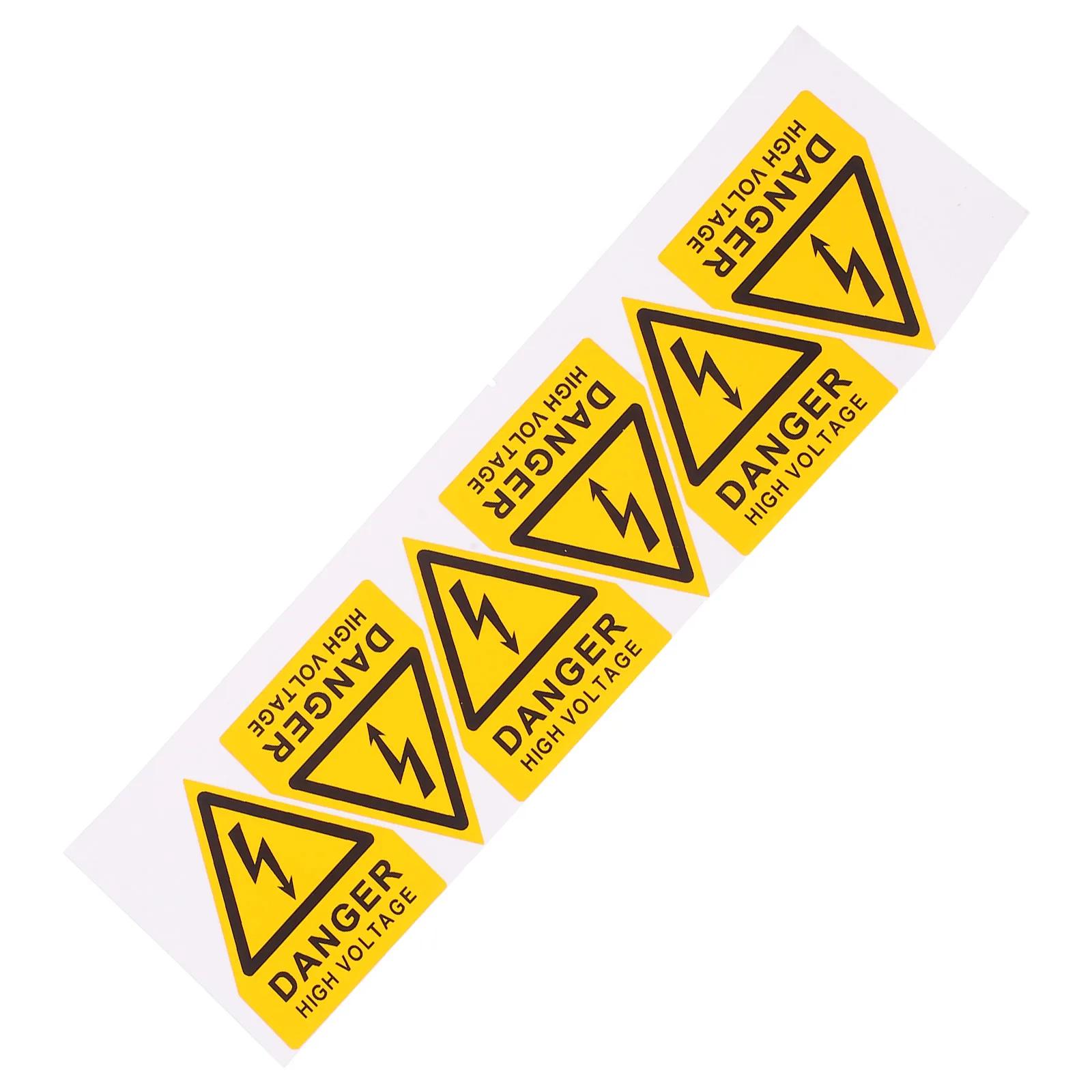 

6pcs High Voltage Danger Signs Safety Warning Stickers Electric Shock Labels Material Visible Triangle Warning Labels