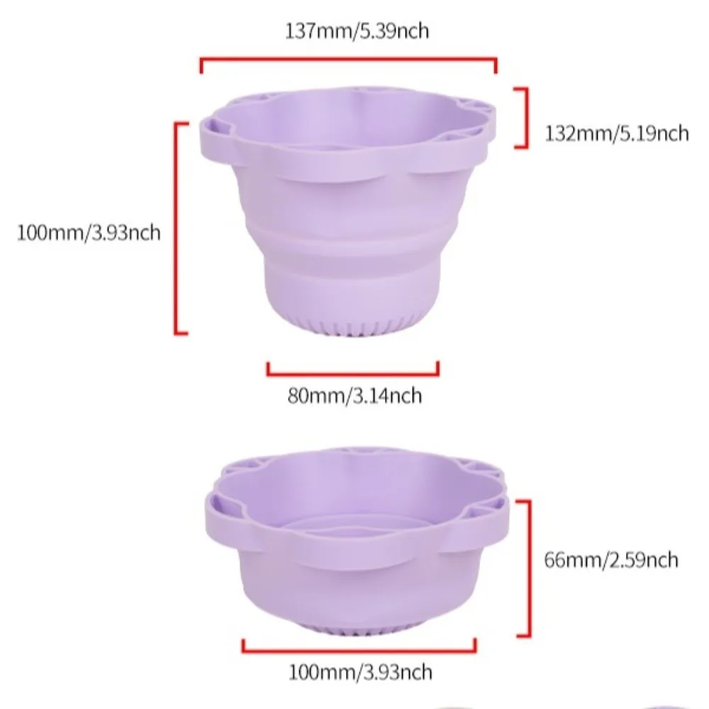 Limpiador de brochas de maquillaje perezoso de silicona, secador rápido plegable, taza de limpieza para esponjas de polvo, almacenamiento reutilizable, soporte para brochas de maquillaje, herramientas de belleza