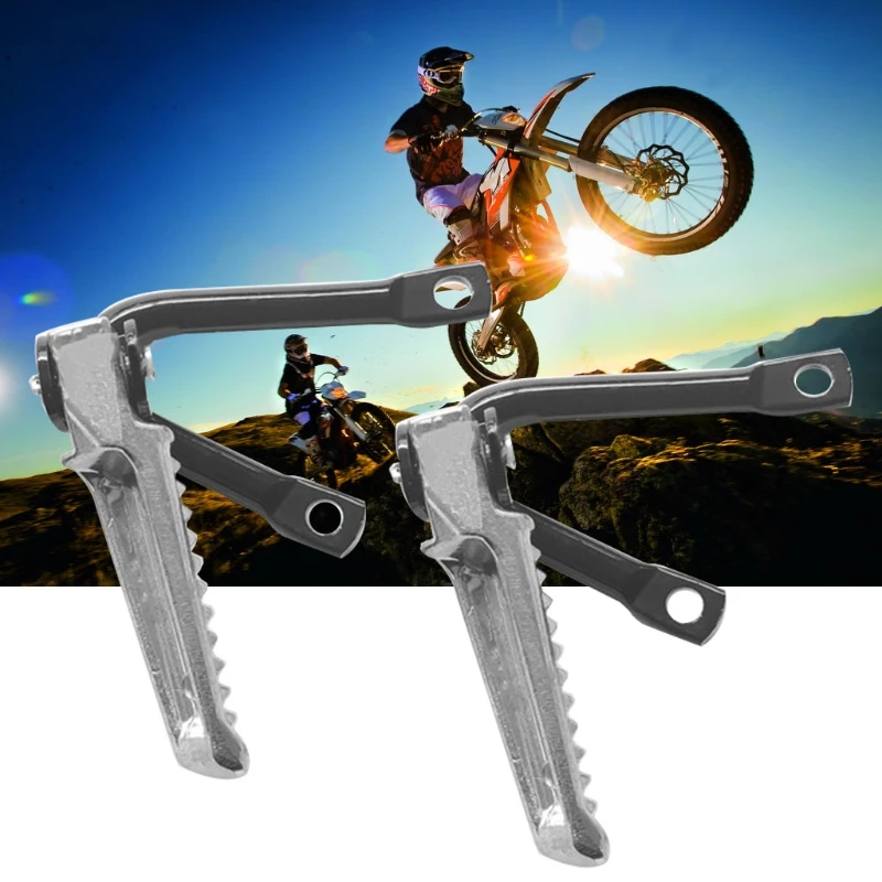 Durable Folding Footrests 2Pcs Aluminum Alloy Foot Pegs Durable Rear Pedals Motorcycle Accessories