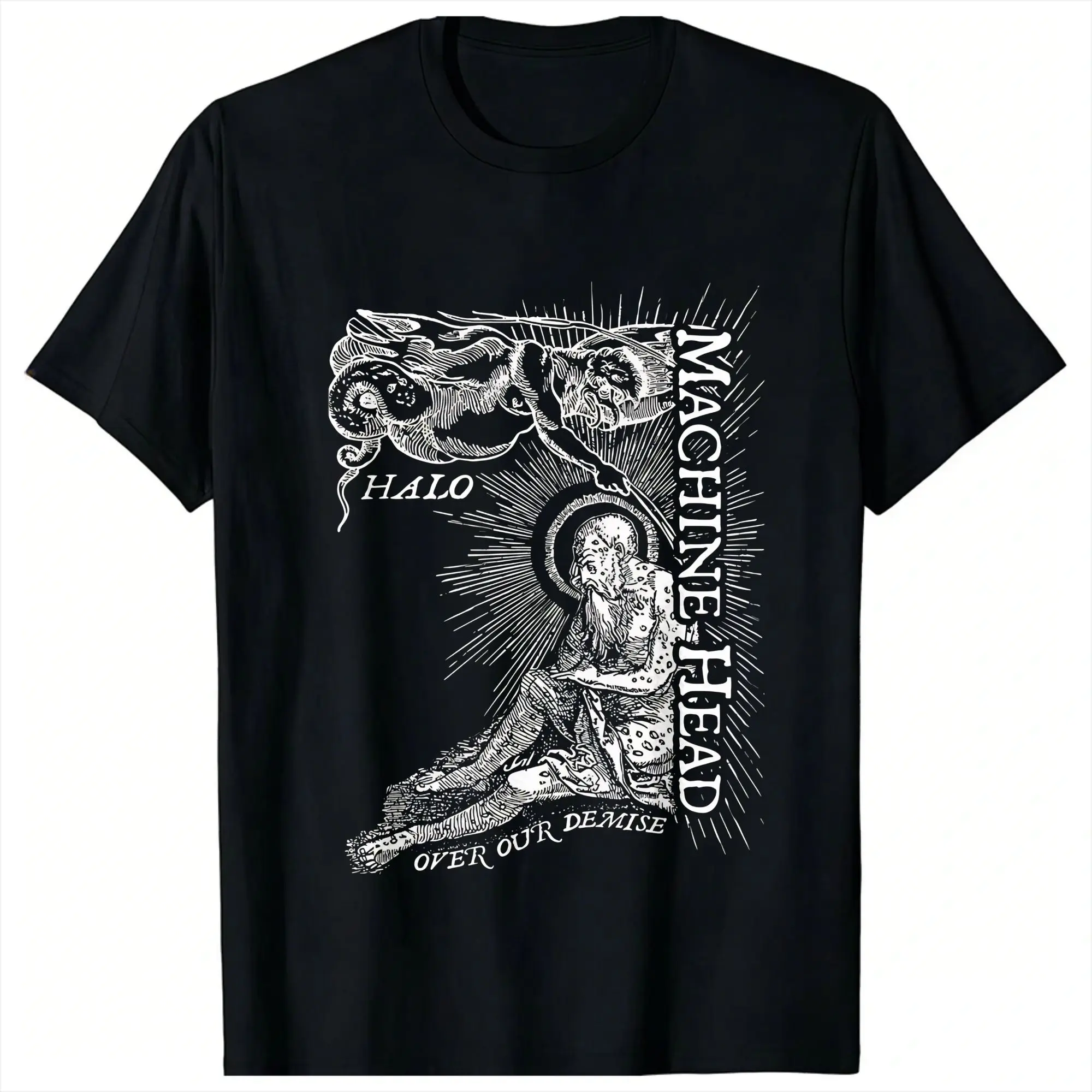 Streetwear T-Shirt Machine Head (3) Cotton T-Shirts  Hipster Tee Shirt for Couple Beach Y2K Funny Casual Short Sleeve Tees