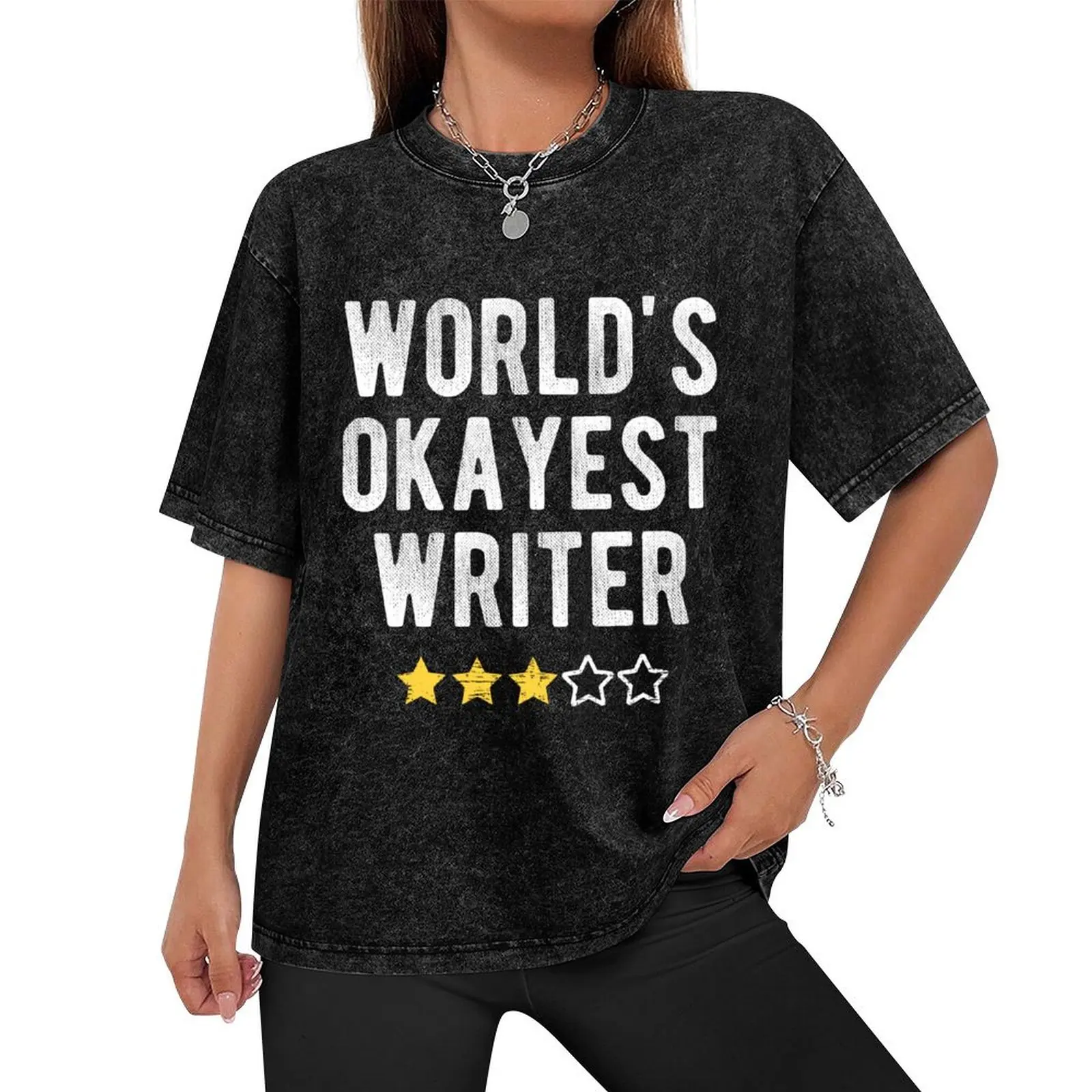 Worlds #1 Okayest Writer Funny Costume Best Author T-Shirt Personalized t-shirt basketball graphic tees vintage t shirt men