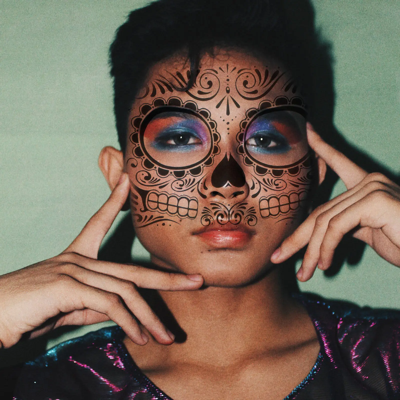 

10 листов водонепроницаемых временных татуировок, прочные наклейки на Хэллоуин, простые декоративные наклейки с черепами, безопасные для лица, для вечеринок и костюмов