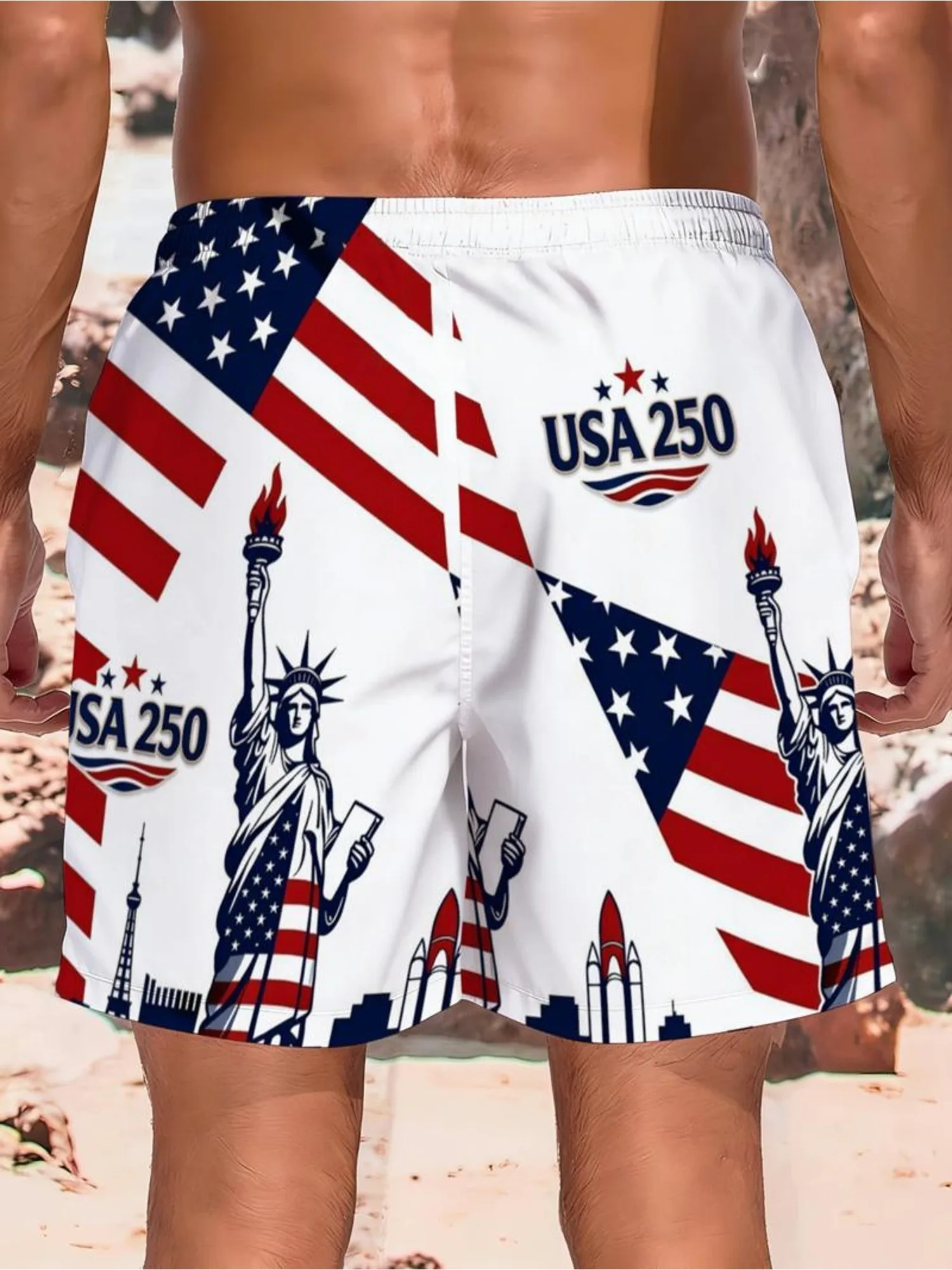 2026 Hot Selling 250 Commemorative Men's Shorts Fashionable Couple 3D Printed Quick Drying Beach Shorts Casual Street