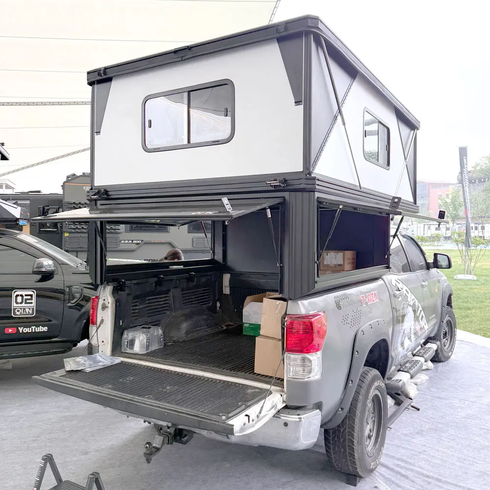 Pickup Truck Canopy, for BYD Shark 6 Pickup, Waterproof Lockable Hardtop Cap, Cab Height Aluminum Cover, Overland Camping