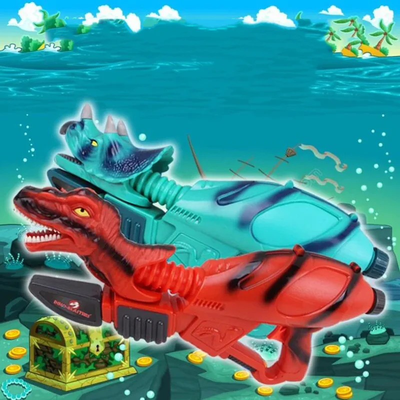 Dinosaur Water Gun Toy Simulation Dinosaur Pressure Toy Water Gun Summer Outdoor Shooting Water Parent-child Interactive Toy