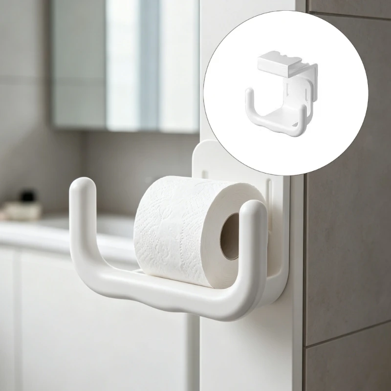 Bathroom Tissue Roll Rack Plastic Open Cabinet Storage for Counter Relief and Fast Paper Reach in Busy Sink Areas D2RD