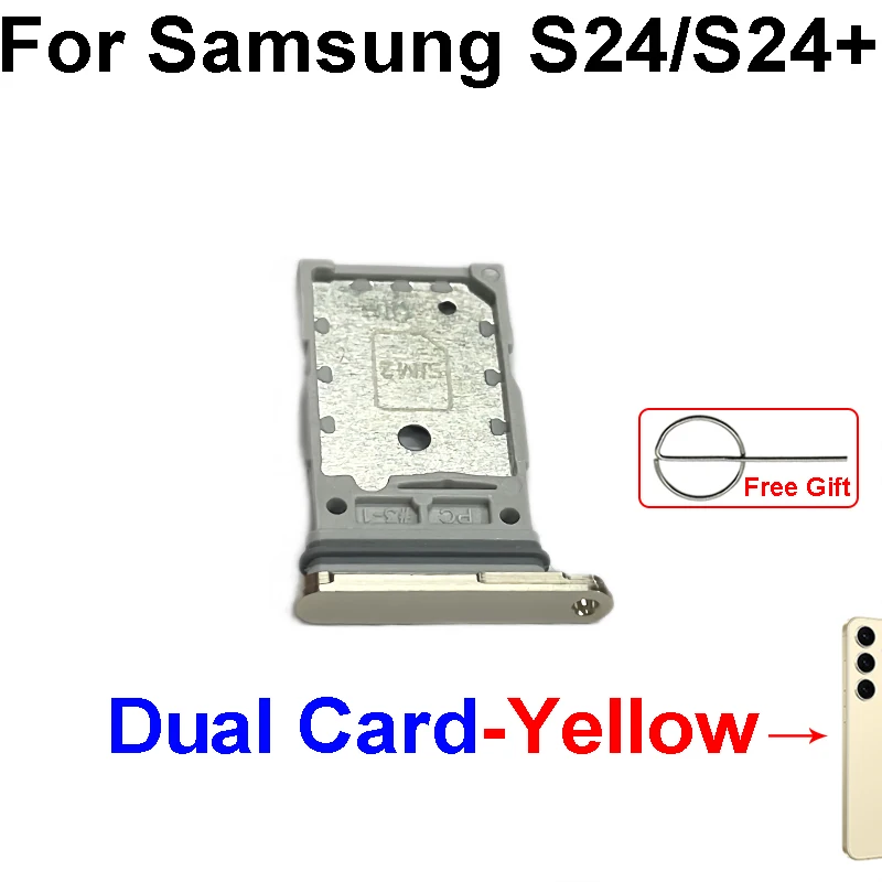 SIM-Kartenfach-Steckplatz für Samsung S24 S24 Plus S24+ SM-S921B SM-S926B SIM-Kartenfassung Kartenleser-Halter Ersatzteile