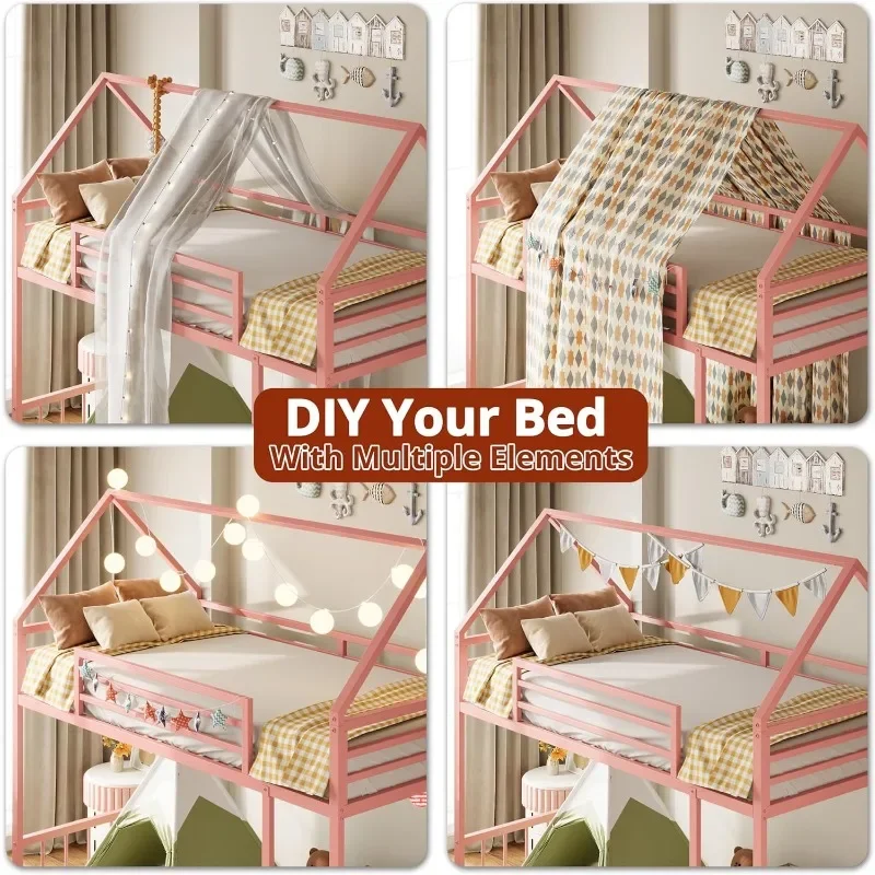 Pink House Bunk Bed 4