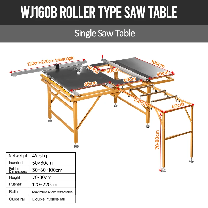 New Woodworking Saw Table 160B Woodworking Special Sliding Table Saw Multi-function Panel Saw Portable Workbench Dust-free Saw