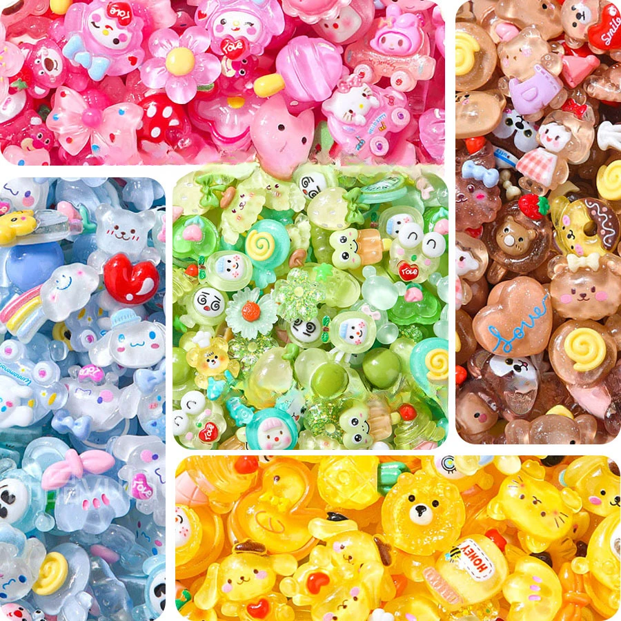 لعبة طعام محاكاة مختلطة للأطفال ، إكسسوارات مجوهرات راتنج ذاتية الصنع ، حلوى ، حيوانات كرتونية ، كريم ، حافظة هاتف ، إكسسوارات شعر ، 50 * * #1