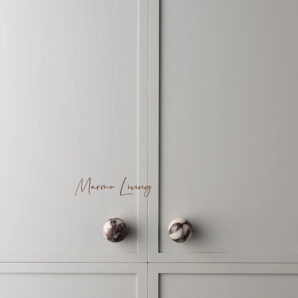 イタリア製高級大理石製引き出し用取っ手、石製ドアハンドル。ワードローブ、キャビネット、邸宅の装飾に。