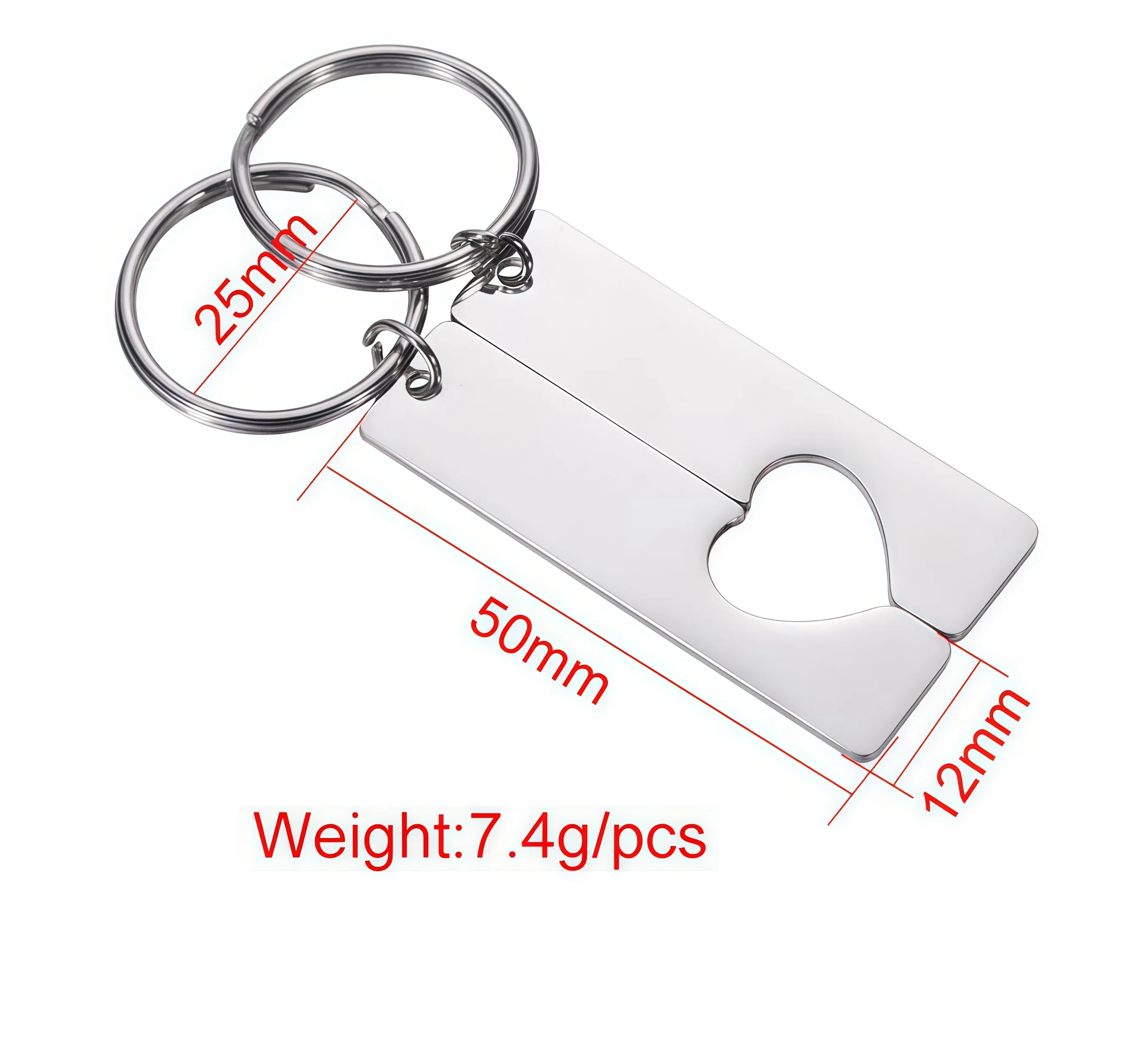 5Pairs Cute Love Heart Brick Keychains Set for Couples - Lego Style Key Rings for Men Women Girls Boys - Friendship Jewelry Gift - view 6