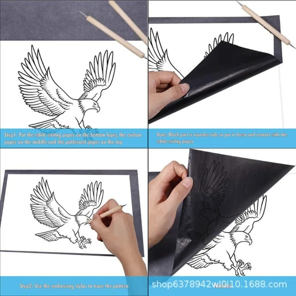 50/10Pcs Handmade Carbon Copy Paper A4 One Side Coated Tracing Paper DIY Legible Transfer Drawing Transfer Sewing Accessories