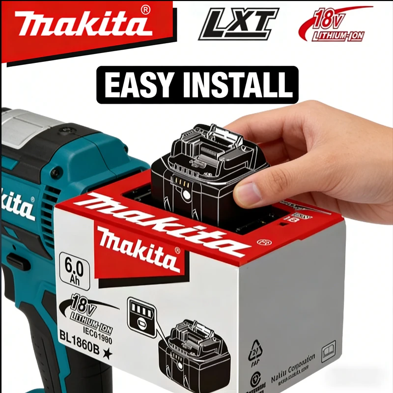 

New 100%⭐️⭐️ Original Makita 18V 6.0Ah battery for Makita BL1830 BL1830B BL1840 BL1840B/BL1850 BL1860B power tools battery