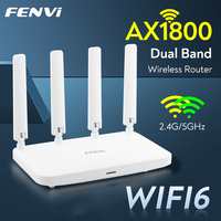 Fenvi WiFi 6 Dual Band Wireless AX1800 Router Wifi Range Repeater with 4*6dBi High Gain Antennas Wider Coverage Wi-Fi Extender