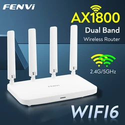 Fenvi-デュアルバンドワイヤレスルーター,WiFi範囲のリピーター,4x6dbi,高ゲイン,広いカバレッジ,拡張拡張器,ax1800ルーター