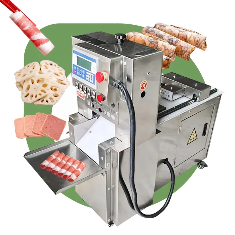 

Fully Automatic Commercial Retail Small Wuxi Cold Cheese Meat Beef Jerky Slice Slicer 80kg Mutton Cut And Roll Machine