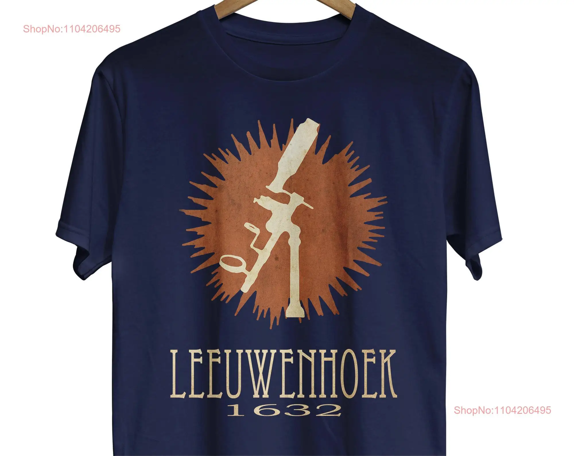 Microbiology T Shirt Antonie van Leeuwenhoek Science Microbiologist  long or short sleeves