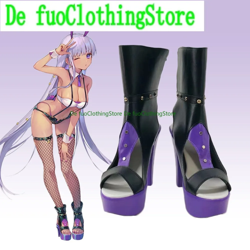 Defuo bb cosplay sapatos anime botas de convenção anime jogo rpg sapatos e botas festa de halloween
