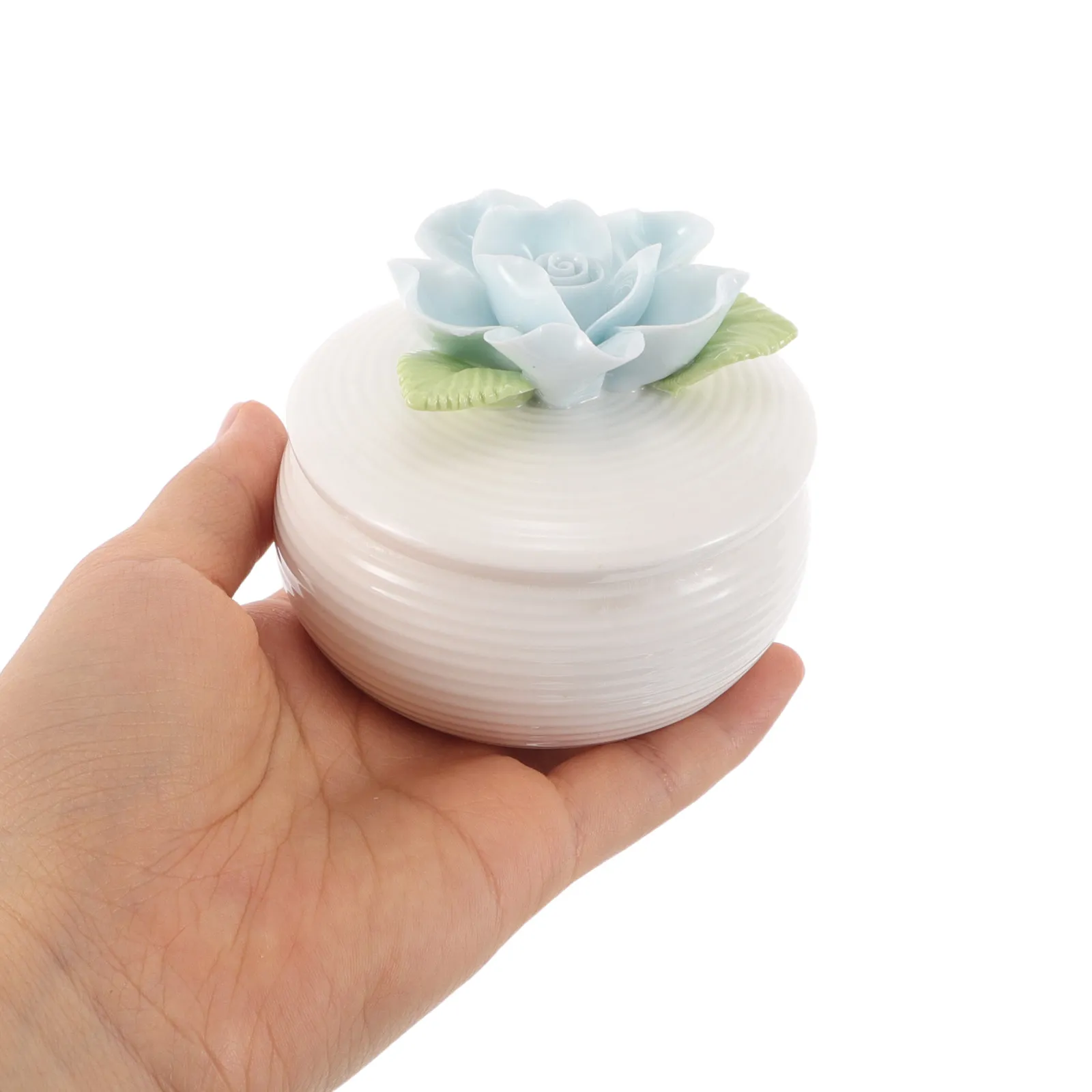 

Nordic Ceramic Jewelry Box Floral Trinket Organizer Lid Storage for Rings Bracelets Earrings Aesthetic Jewelry Case