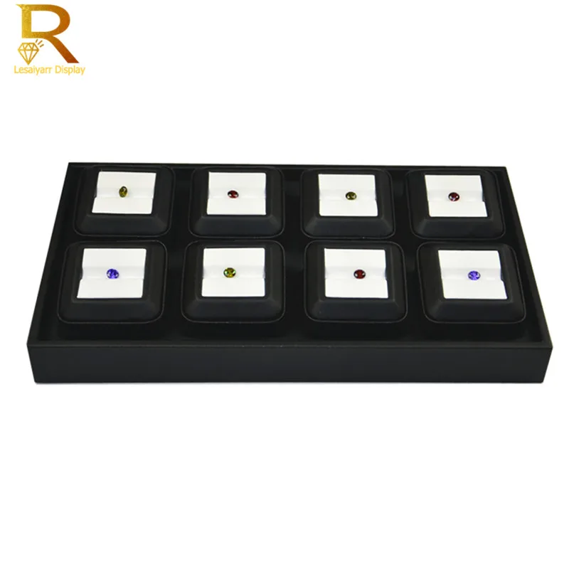 Top Gemstone Loose Diamond Display Board Storage Tray Jewelry Gem Stones Collection Stand Pearl Holder Pendant Presentation Case