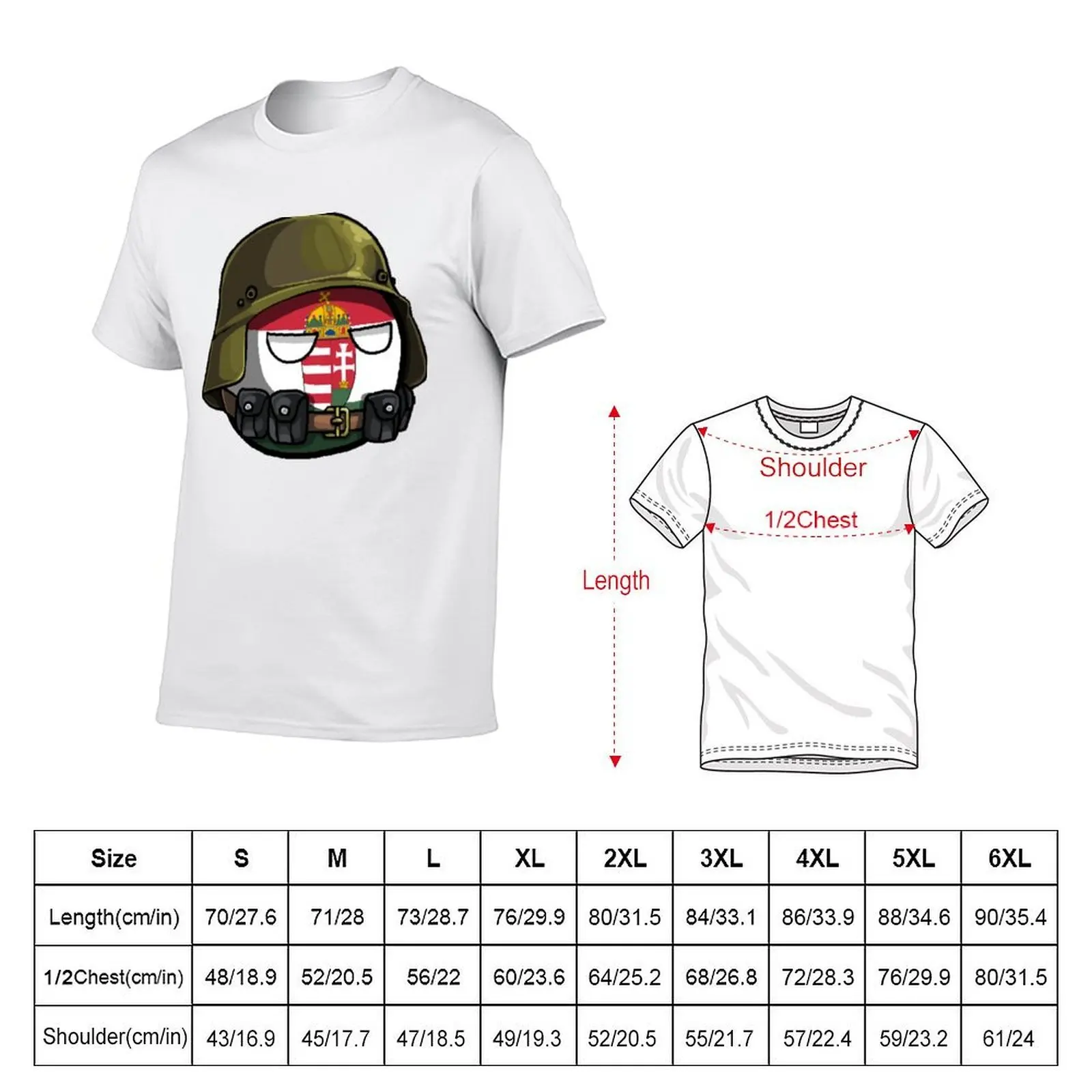 Hungaryball (Countryball) T-Shirt t shirt men 100% cotton luxury brand black cotton t-shirt plain for man package T-Shirt