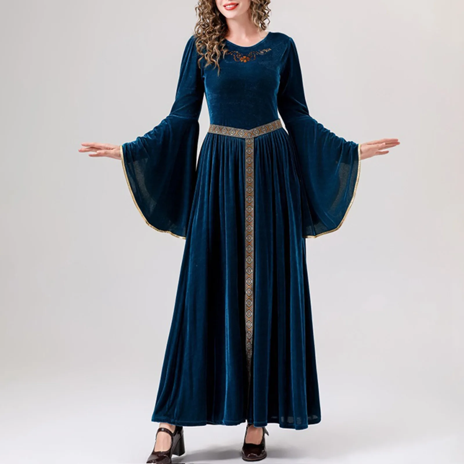 Cosplay Vampire Halloween Adult Costume Medieval Retro Gothic Hoodie Witch Long Skirt Luxury Women\'s Party Dress For Women