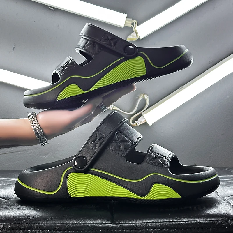 

Summer New Fashion Comfortable Men's Shoes Breathable Soft Non-slip Flat Men's Sandals Indoor Outdoor Beach Sandals Men Slippers