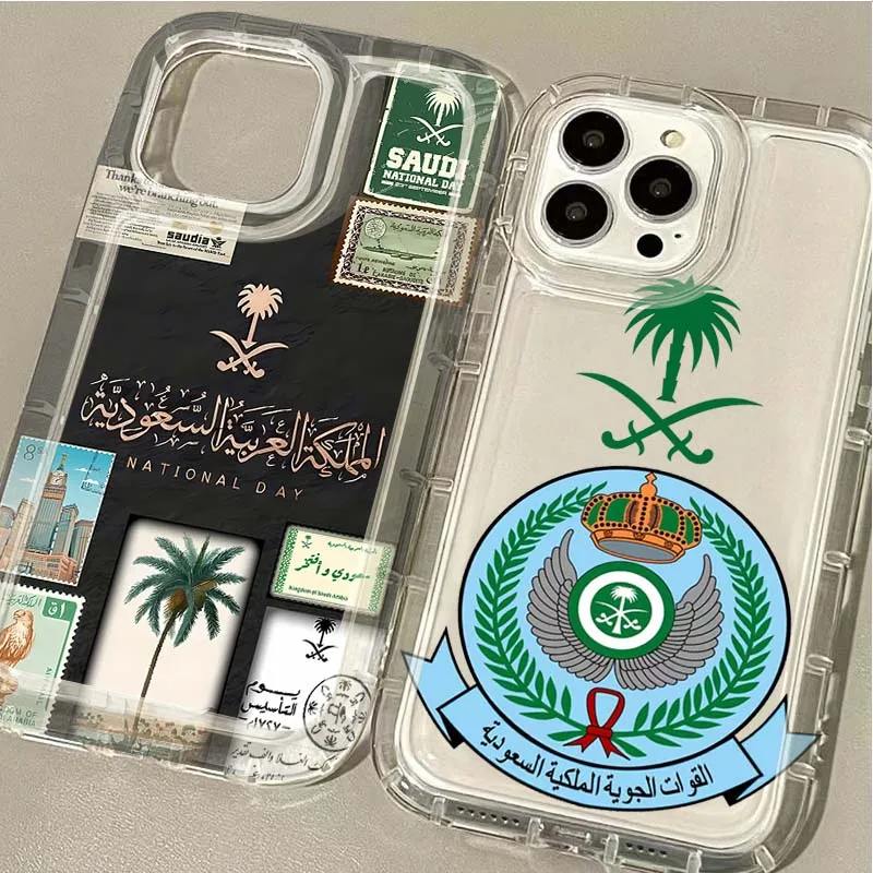 Kingdom Of Saudi Arabia Case For iPhone 16 15 14 13 12 11 Pro Max XS X XR 8 7 Plus SE 2020 Printing Clear Silicone Painting Capa