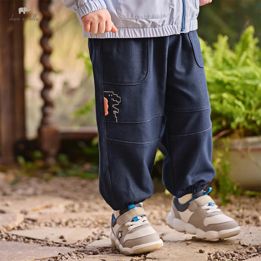 Dave Bella Children's Pants Spring Summer Girls Boys Soft Casual Trousers Cotton Cowboy Fashion Outerwear Kids Clothes DB1260914