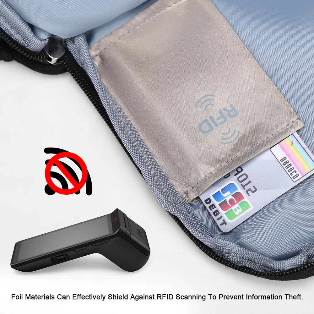 Bolso de Pecho Casual Unisex de Gran Capacidad, Anti-Robo, con Protección RFID, Bolso de Hombro Ligero de Nailon para Hombre, Bolso Cruzado para Mujer