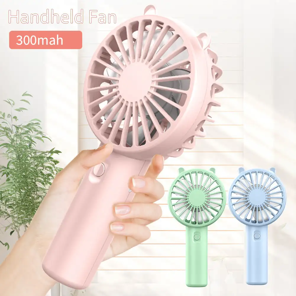 Portable Handheld Fan Small Cooling Fan USB Rechargeable Eyelash Eyelash Mute Cooler Handheld Fan Mini USB Rechargeable Desk