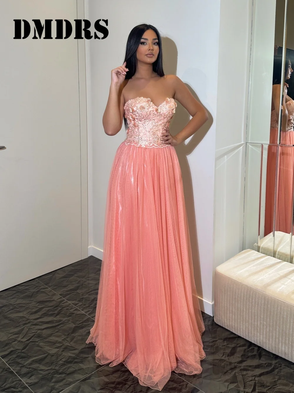 

Romantic Applique Evening Dress 2025 Elegant Sleeveless Party Gown Classic A-line Floor-Length Party Dresses فساتين سهرة