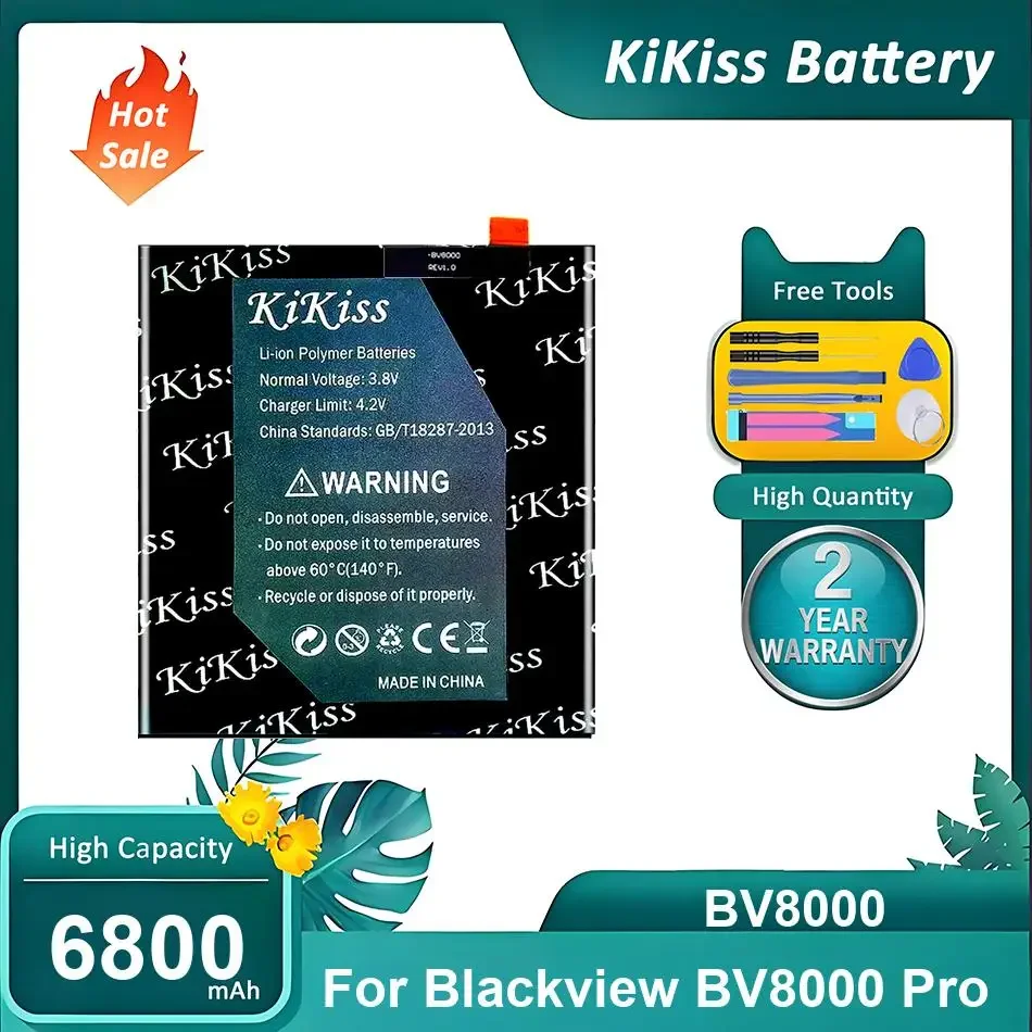 

Li-ion Polymer Mobile Phone Battery For Blackview BV8000 Pro,BV8000,6800mAh