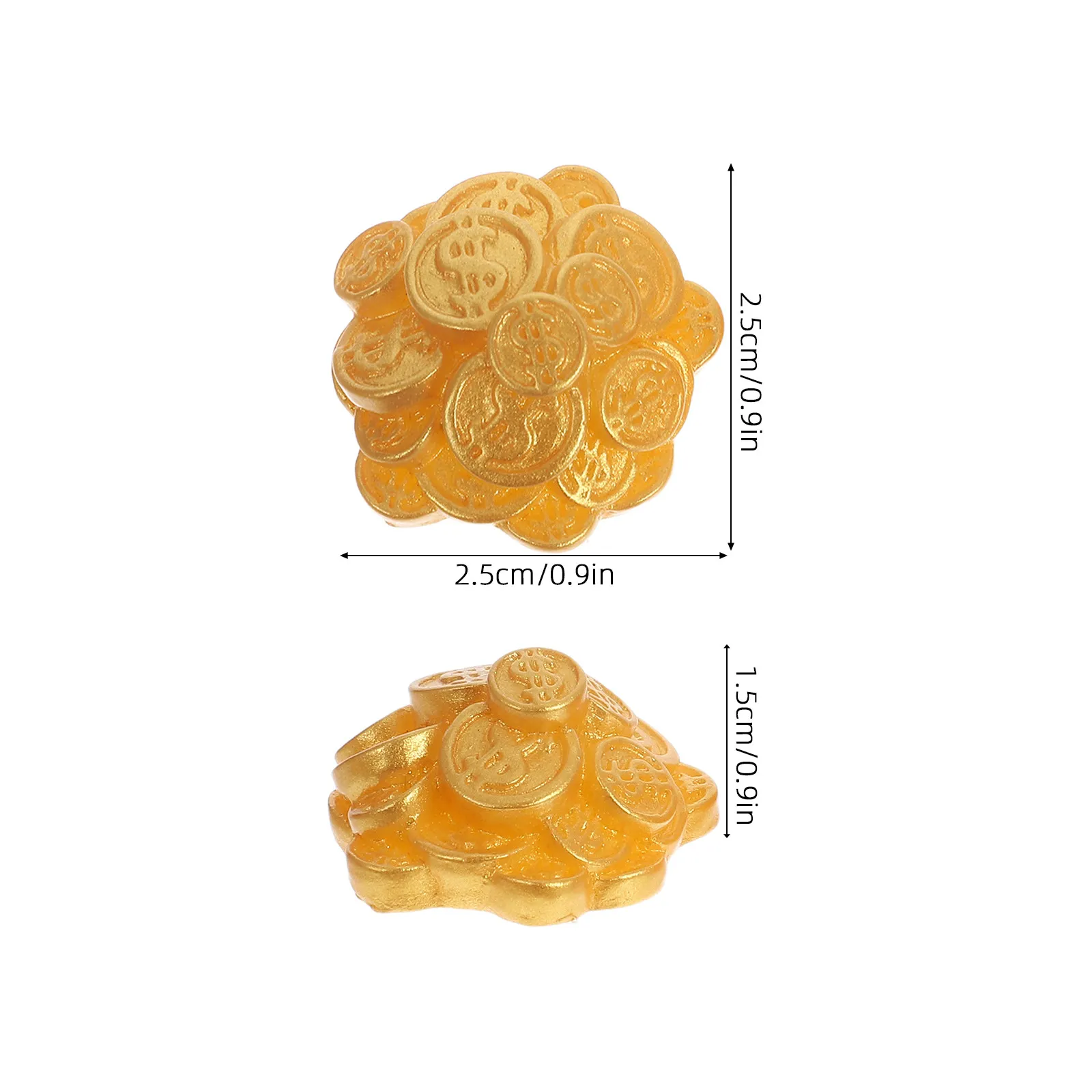 20pcs Mini Resin Coins Micro Landscape Decor Dollhouse Accessories Pirate Party Theme Tiny Coin For Kids Play Board Games
