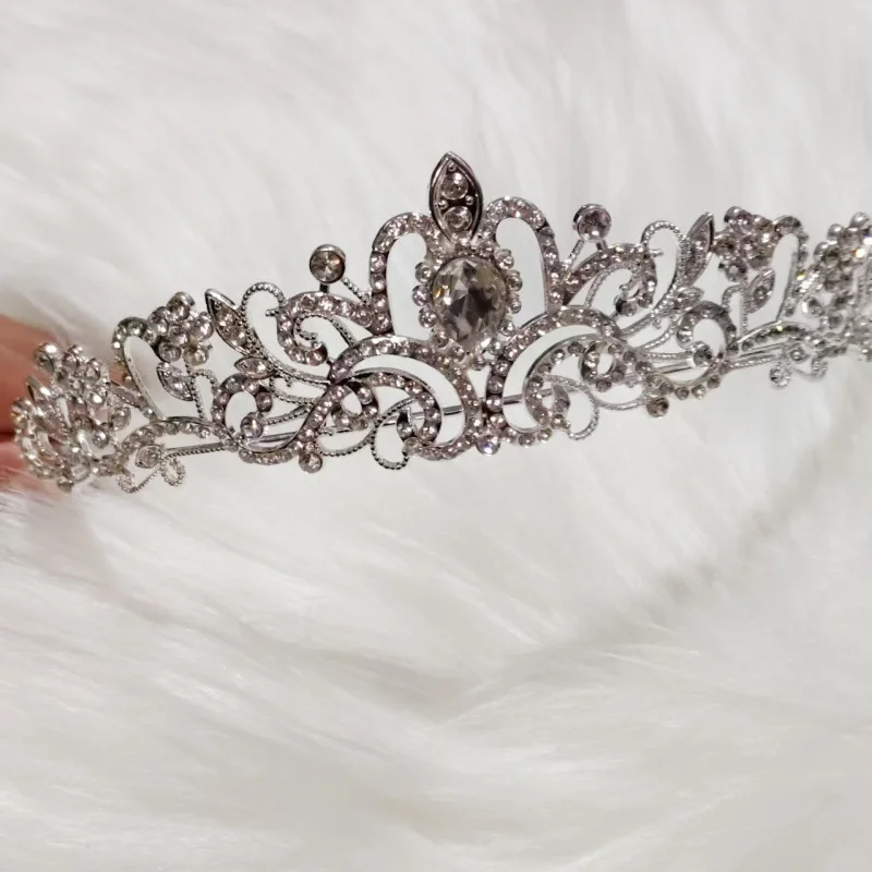 Women Crown for Bridal Wedding Headband Elegant Princess Hair Accessories for Birthday Prom Quinceanera image 3