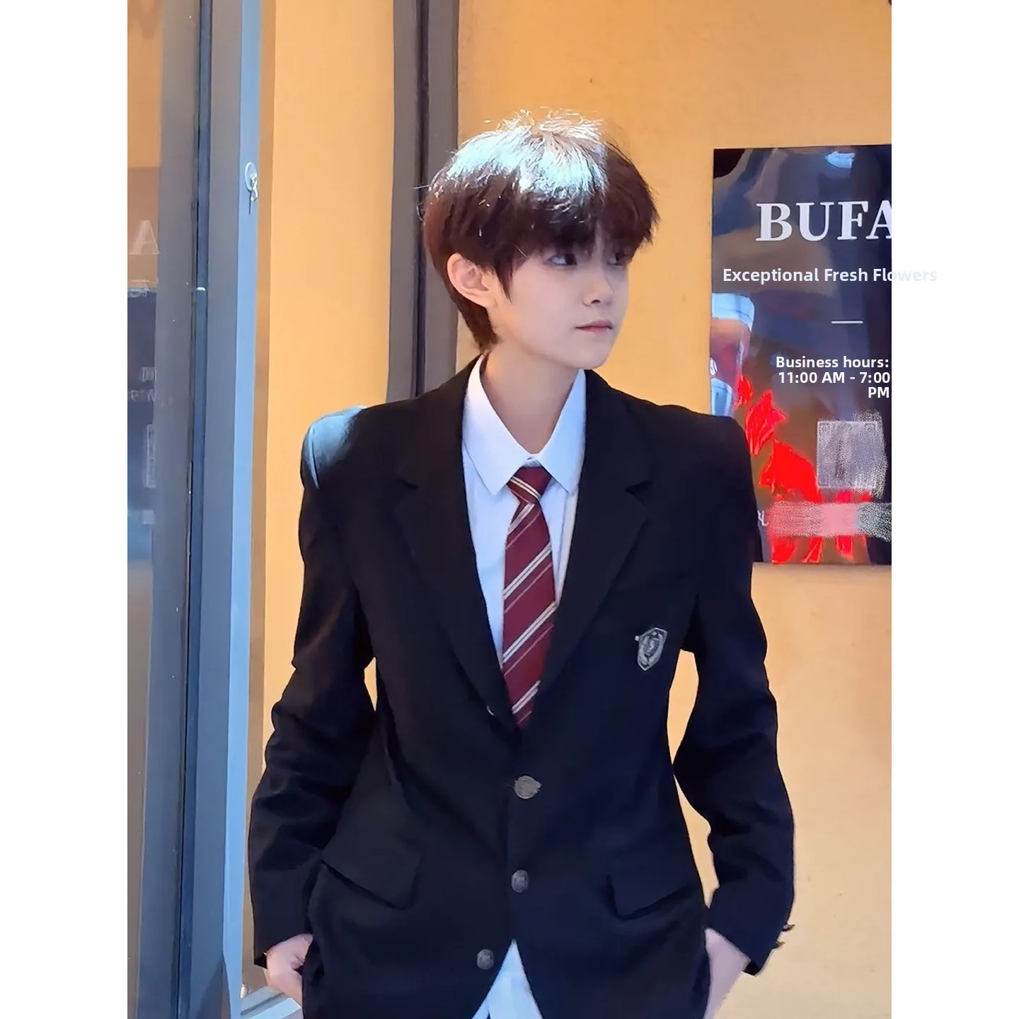 School Uniform Style Men's Suit Set Teenage High School Student Formal Wear Korean Version JK Westwear Moisture Wicking Windp...