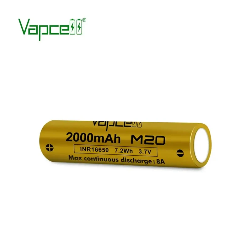 1-20pcs Original New Vapcell 16650 Battery M20 INR16650 2000mah 8A Li-On Lithium rechargeable Batteries Cylindrical Battery