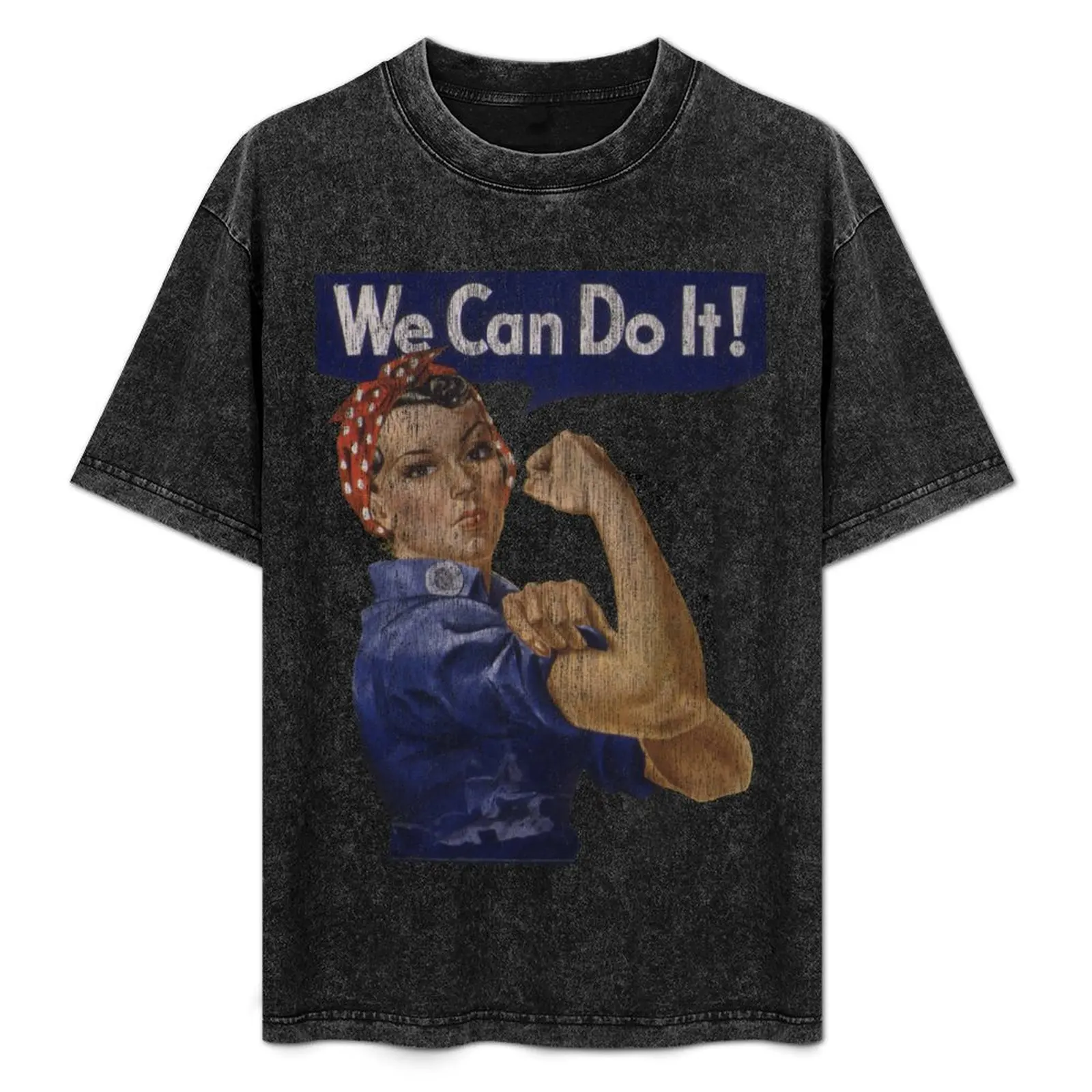 

Vintage Rosie the Riveter We Can Do It! T-Shirt Urban Style Casual Short Sleeve Top