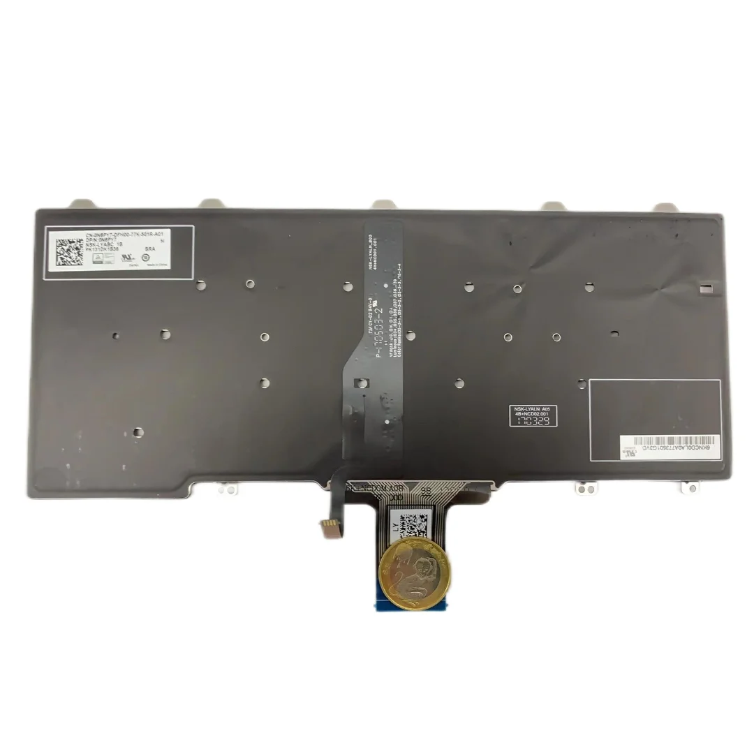 E5250 البرازيلي الخلفية لوحة المفاتيح لديل Latitude E5250 E7270 E7250 5290 7250 5250 3150 3160 P25S BR 0N6PY7 NSK-LYABC