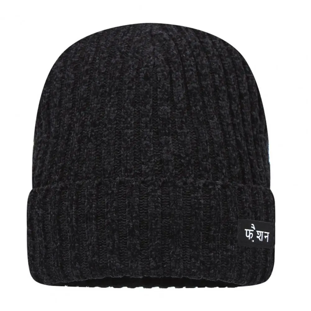 

Windproof Knit Beanie Men Knitted Hat Winter Knitted Hat with Fleece Lining for Outdoor Activities Anti-slip for Cycling